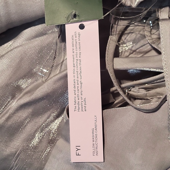 WILD FABLE WOMEN'S SILVER IRIDESCENT MAXi  SLIP DRESS. NWT - Picture 7 of 8